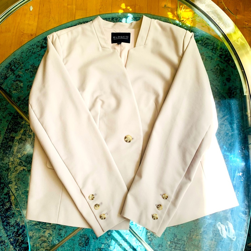 ✨ Eloquii✨Gray Single Button Blazer